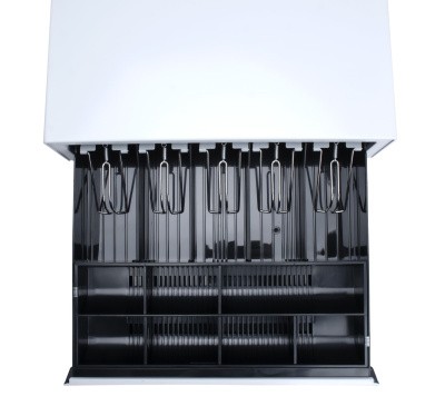 Денежный ящик PОScenter 16EM 410x415x100 механический, PUSH, белый 